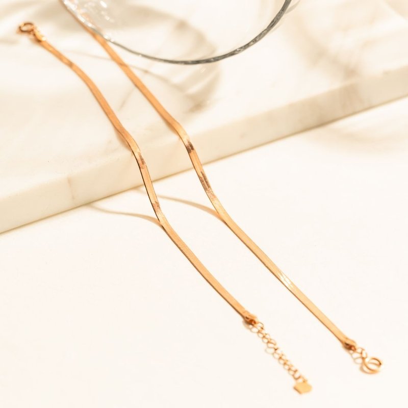 Japanese K18 rose gold snake bracelet pure K gold bracelet - Bracelets - Precious Metals Gold