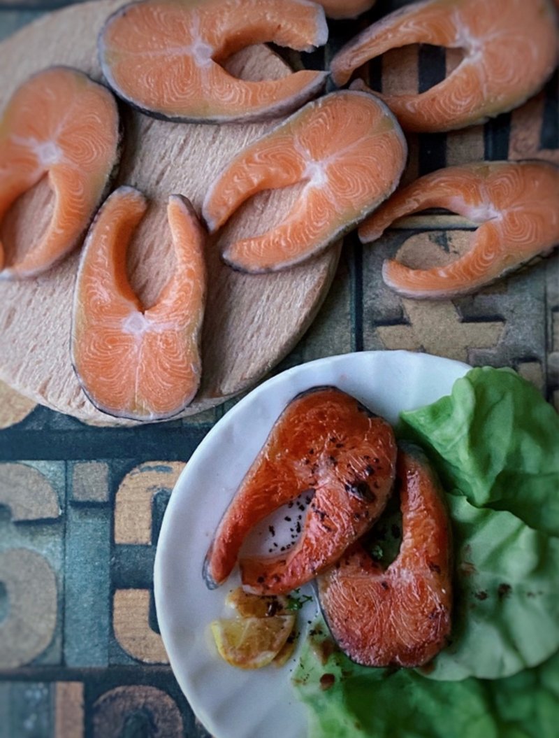 Miniature salmon (cane). TUTORIAL polymer clay. Mini food. Video. Clay pattern. - 手工藝教學/工具書 - 其他材質 
