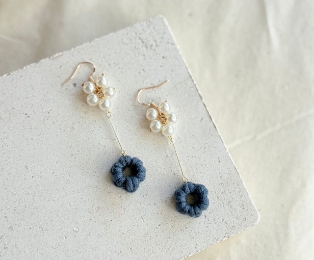 オリジナルアクセサリー】パールバスケット 空の花 ハンドメイド