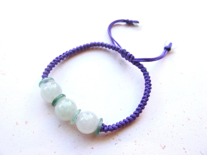 [Yu Pan] jade (Burma jade) x jewelery line - hand-made natural stone series - Bracelets - Gemstone White
