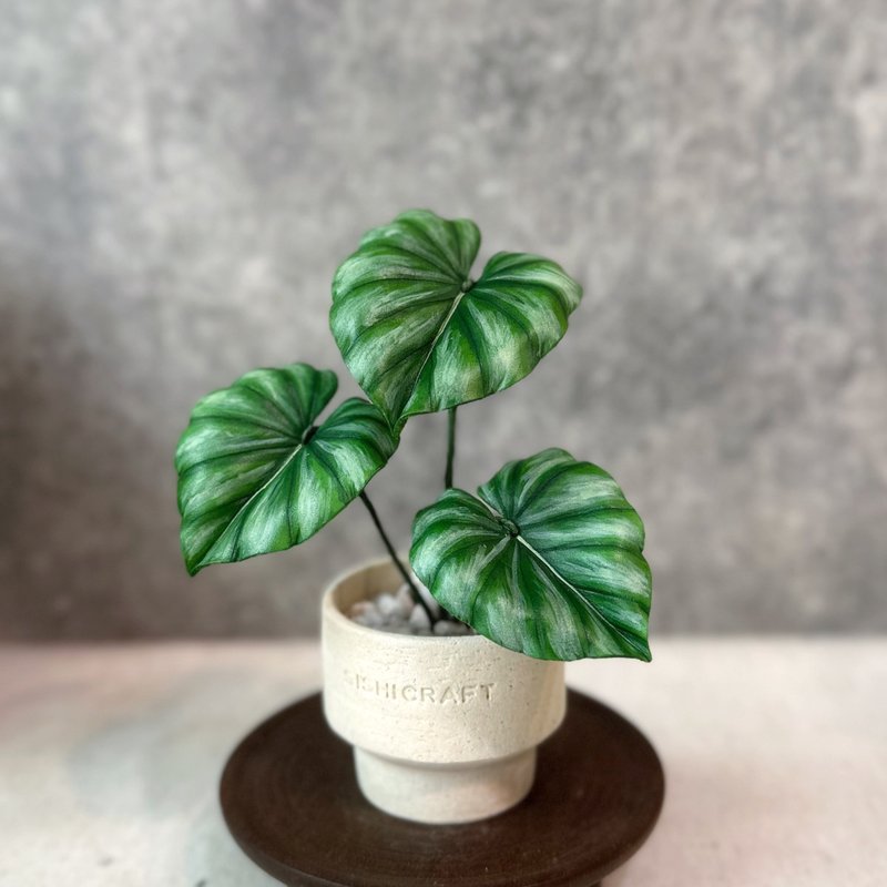 普洛蔓綠絨－手工革製小盆栽 送禮 - 植栽/盆栽 - 真皮 