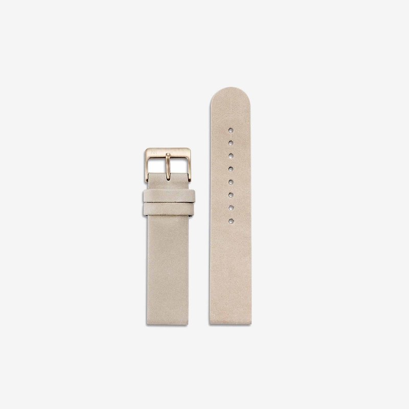16mmベージュイタリアンレザーストラップ|柔軟な分解機能|メイヴンウォッチ - 腕時計ベルト - 革 ホワイト