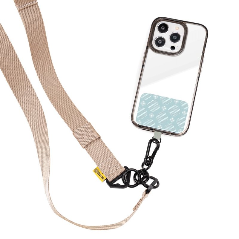 VIGOR All-In-One Phone Strap 25mm/Begonia Glass Pattern No.13/Mellow Blue - Phone Accessories - Nylon Blue