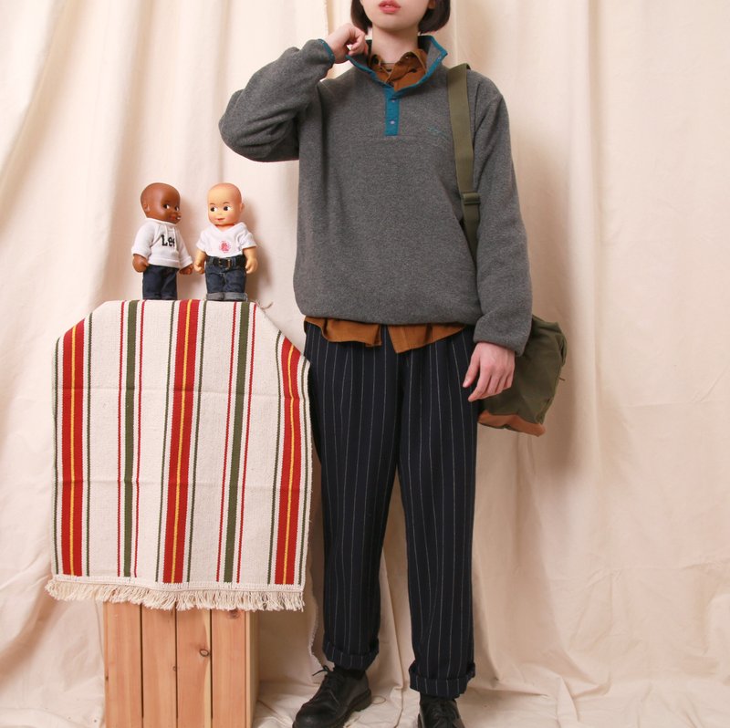 Back to Green:: L.L.Bean搖粒絨高領  灰 vintage outdoor - 女上衣/長袖上衣 - 其他人造纖維 