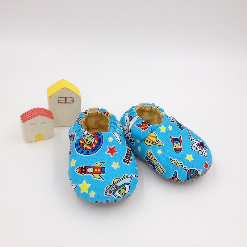 From the planet（blue bottom）-toddler shoes / baby shoes / baby shoes - ベビーシューズ - コットン・麻 ブルー