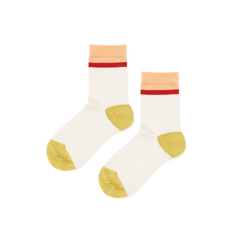 Sc. Lifestyle Multicolor Socks/Comfortable Cotton Socks/Ladies Socks - ถุงเท้า - ผ้าฝ้าย/ผ้าลินิน ขาว