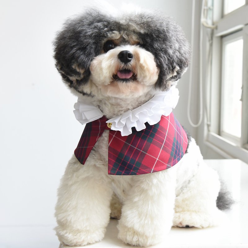 【ZAZAZOO】寵物歐式拉夫領 (Ruff Collar) --狗 - 寵物衣服 - 棉．麻 多色