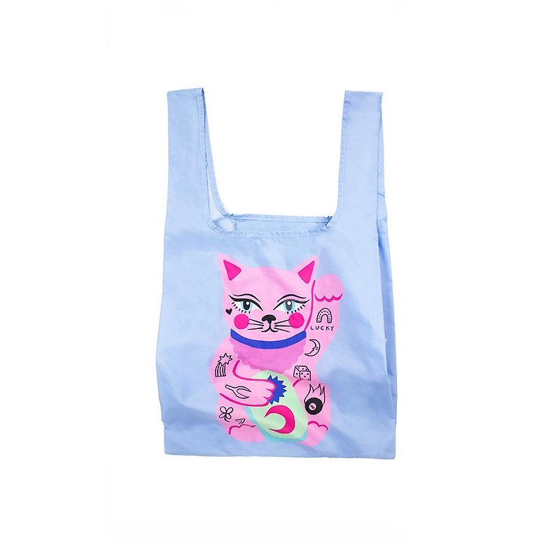 British Kind Bag-Environmentally friendly storage shopping bag-China-Amy Hastings co-branded-Qianlaimiao - Handbags & Totes - Waterproof Material Blue
