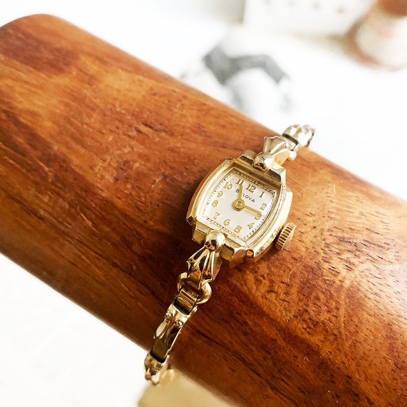 1950s vintage Bulova antique quartz watch - นาฬิกาผู้หญิง - โลหะ สีทอง