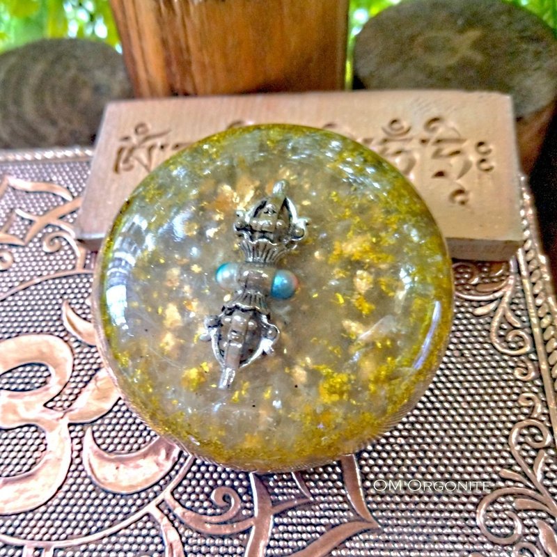 【淨心護身】超高頻奧剛能量工具 | 西藏金剛杵 Orgonite - 擺飾/家飾品 - 水晶 金色