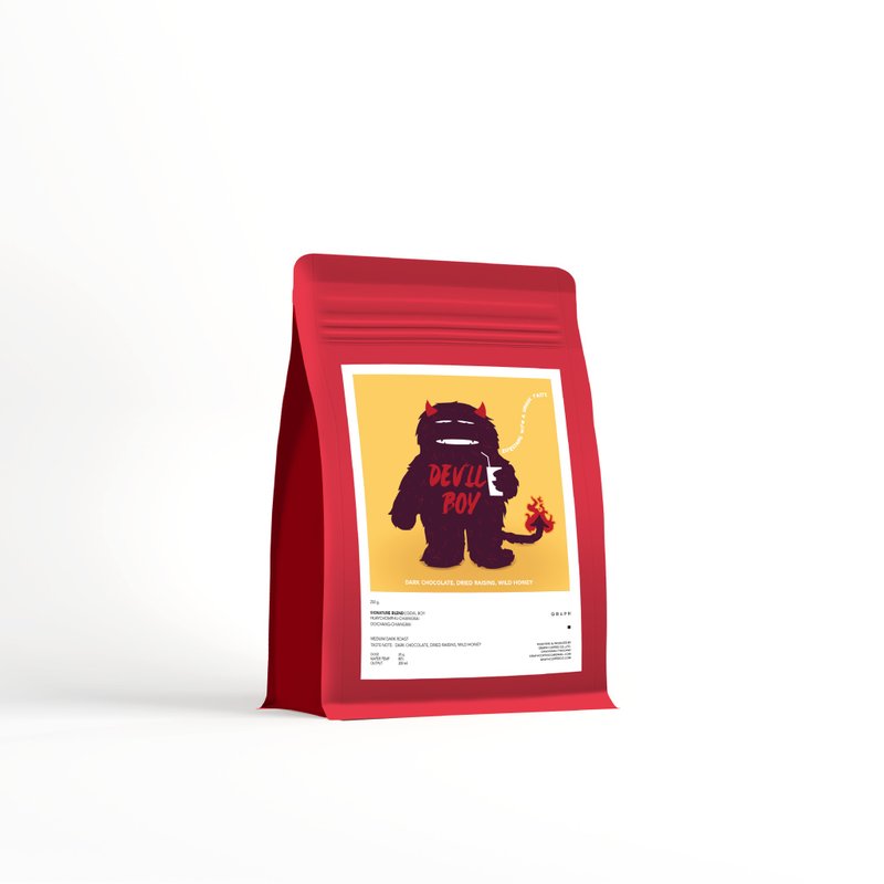 GRAPH | SIGNATURE BLEND - DARK TONE SET - DEVIL BOY 500g. - 咖啡/咖啡豆 - 其他材質 紅色
