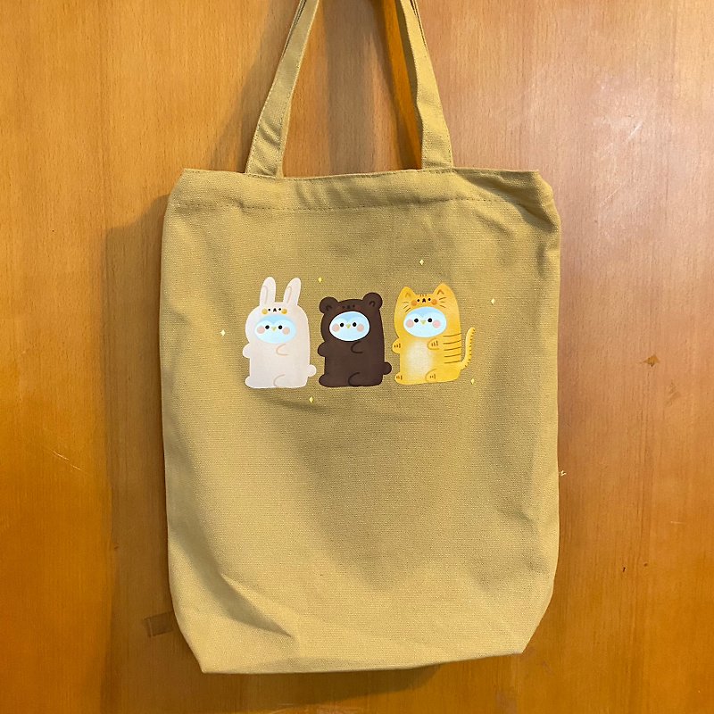 Cotton & Hemp Messenger Bags & Sling Bags - Dudu animal dual-purpose canvas bag