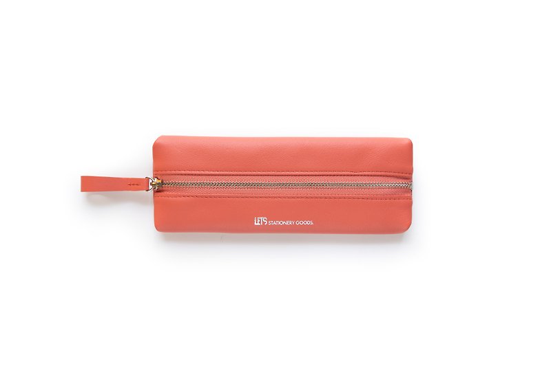Leather Pen Case Pentaboric - Flamingo - - Pencil Cases - Genuine Leather Red