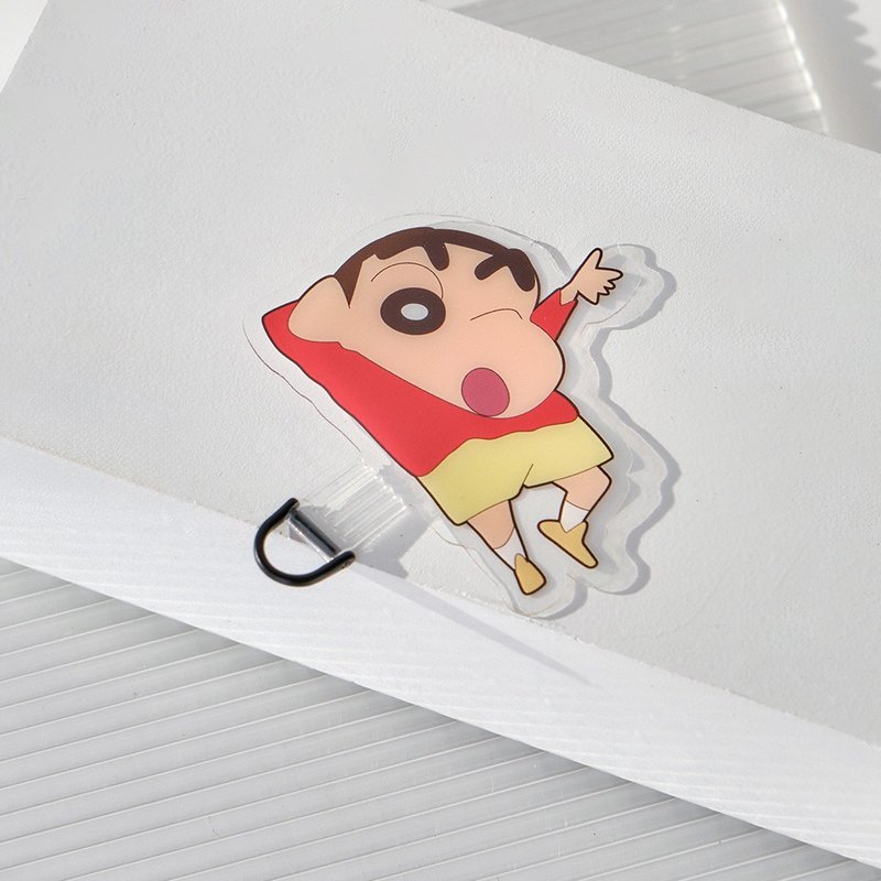 Crayon Shin-chan lies on his side and says hi Shin-chan mobile phone hanging piece/clip - อุปกรณ์เสริมอื่น ๆ - พลาสติก หลากหลายสี