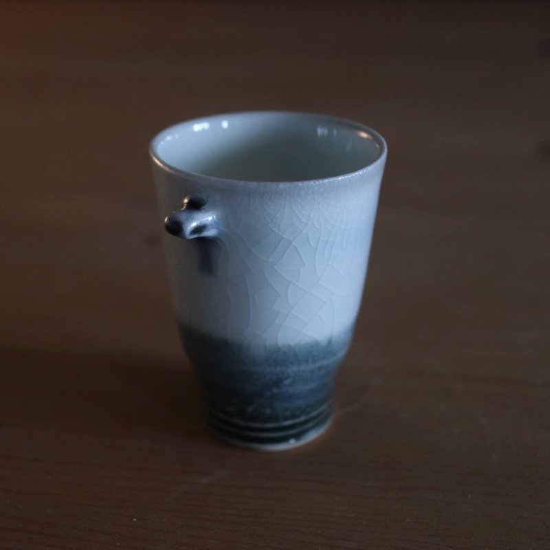 刻度・殘垣 柴燒茶酒杯 33ml  #p19 - 其他杯子 - 瓷 白色