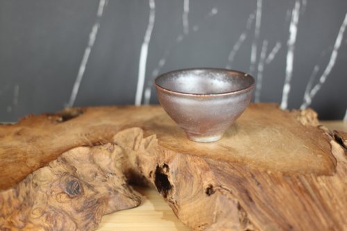 自然釉文創工作室 【母親節禮物】60ml 柴燒 天然落灰 茶杯 鶯歌陶藝名家葉敏祥作