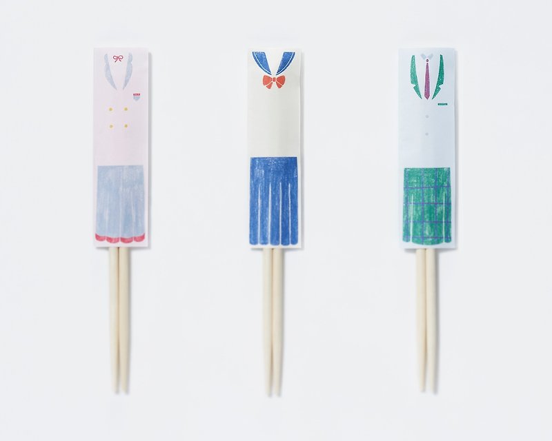 紙 筷子/筷子架 藍色 - uhuhu chopsticks < take off the school uniform >
