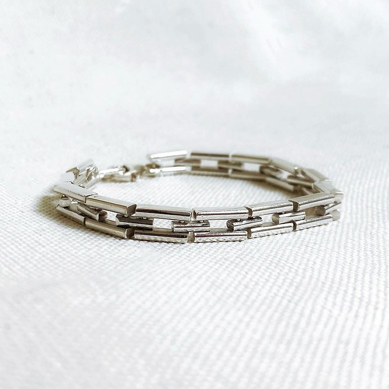 track bracelet - Bracelets - Sterling Silver Silver