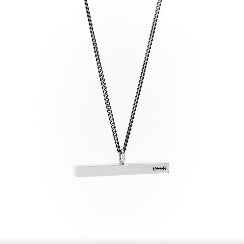 Bold line row pendant - 項鍊 - 純銀 銀色