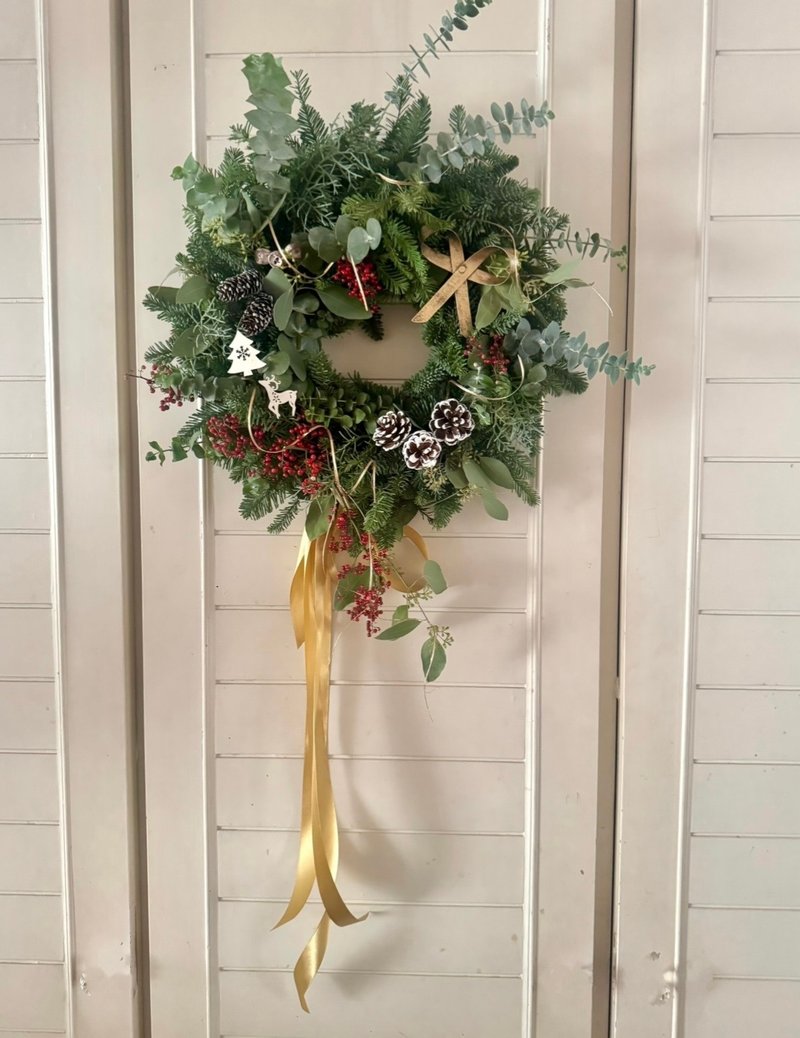 Masako  諾貝松聖誕花圈 限量 - 乾燥花/永生花 - 植物．花 