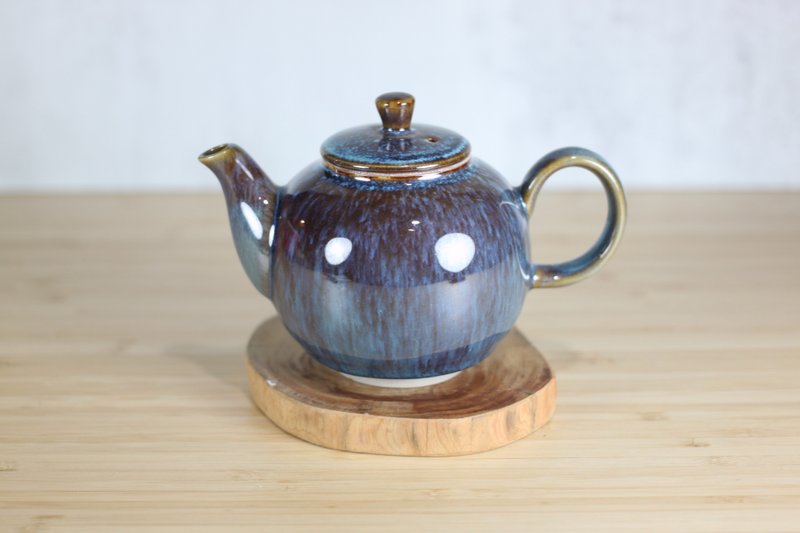 【送禮好物】240ml 紫戀 天目釉 圓滿茶壺 鶯歌名家葉敏祥作 - 茶壺/茶杯/茶具 - 瓷 