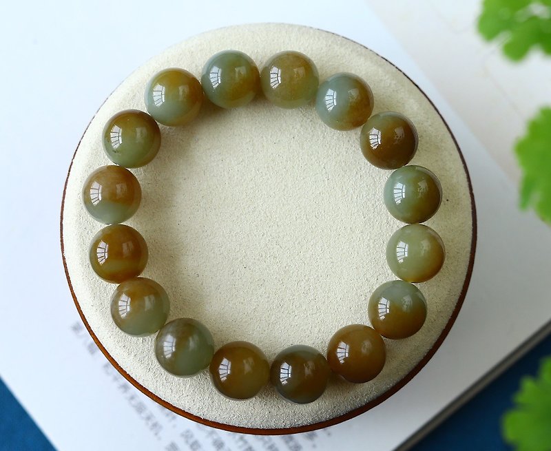 Natural Hetian jade sugar cornucopia bracelet size 12MM or so to get started with the atmosphere - Necklaces - Gemstone 