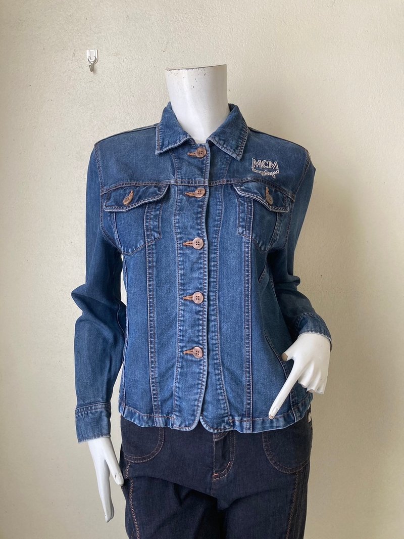 MCM Legre Women's Denim Cotton Jacket Authentic Medium Jpn - Women's Casual & Functional Jackets - Cotton & Hemp 