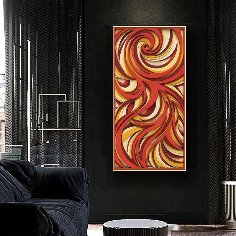 STEREOWOOD Handmade Dance of Illusion Multi-Layer 3D Wall Art - Unique Geometric - Posters - Wood 