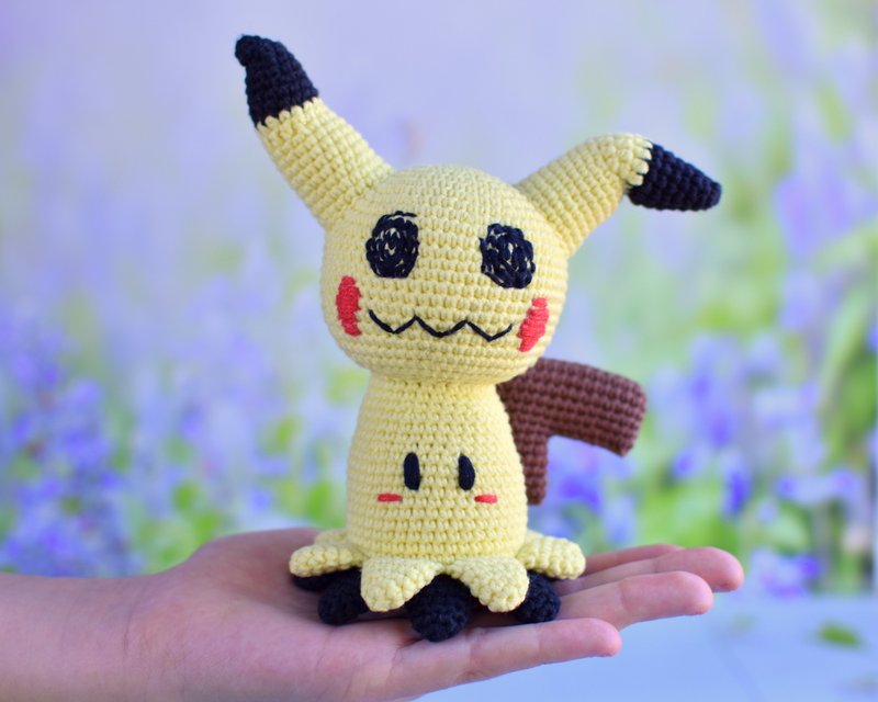 Mimikyu plush / Mimikyu Crochet Pokemon / Gift pokemon fan - Stuffed Dolls & Figurines - Cotton & Hemp 