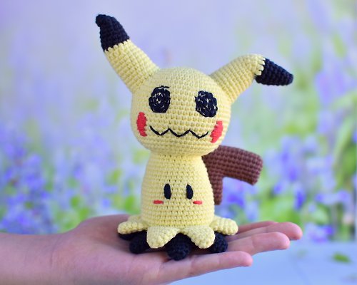 Sweet sweet heart Mimikyu plush / Mimikyu Crochet Pokemon / Gift pokemon fan
