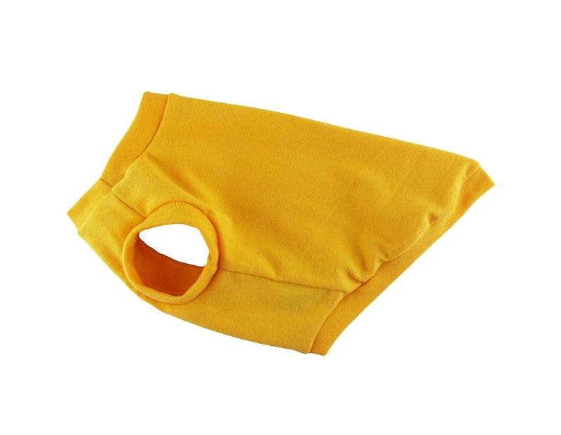 Yellow 1 x 1 Rib Knit Tank Top, Dog Apparel - ชุดสัตว์เลี้ยง - วัสดุอื่นๆ สีเหลือง
