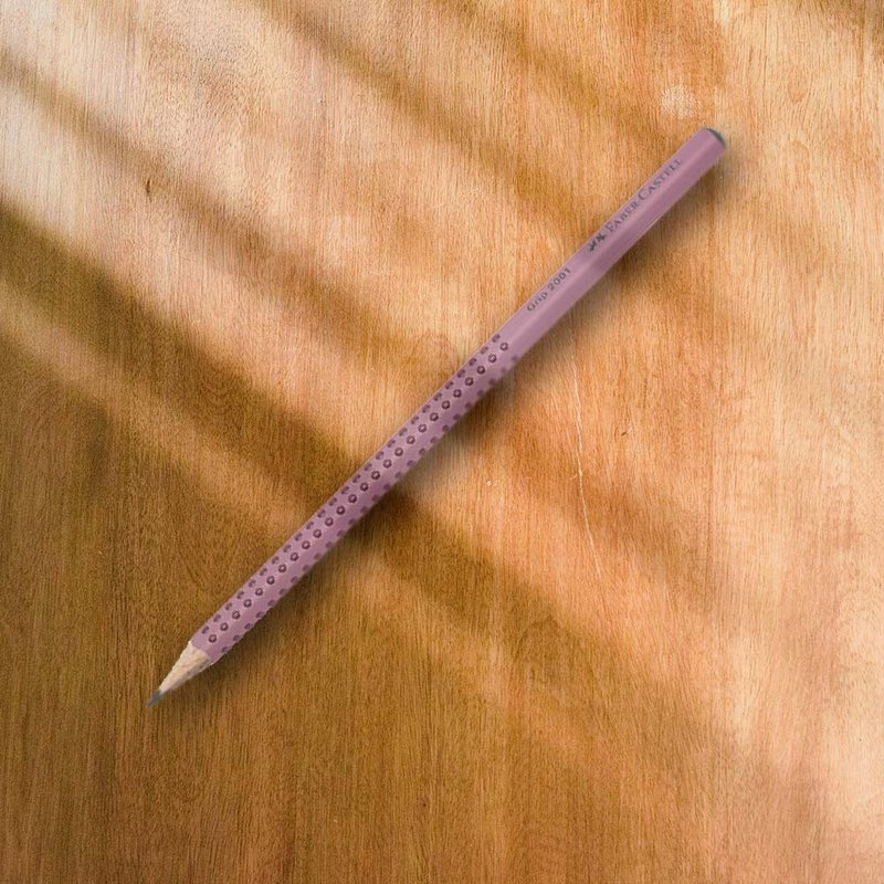 Faber-Castell GRIP 2001 Pencil B-Dark Powder One Box (Original Genuine) - Pencils & Mechanical Pencils - Wood Pink