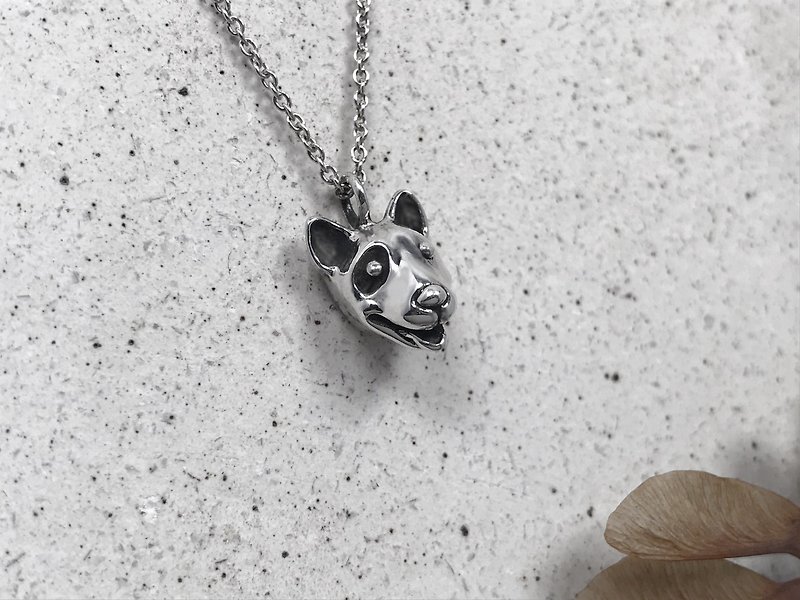Mean Dog-Sterling Silver Necklace - Necklaces - Sterling Silver Silver