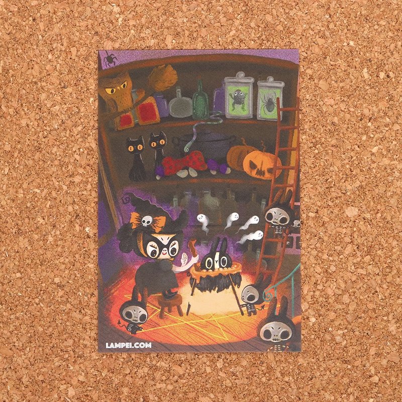 Postcard Happy Halloween - Su Fei is with you for four seasons - Cards & Postcards - Paper Multicolor