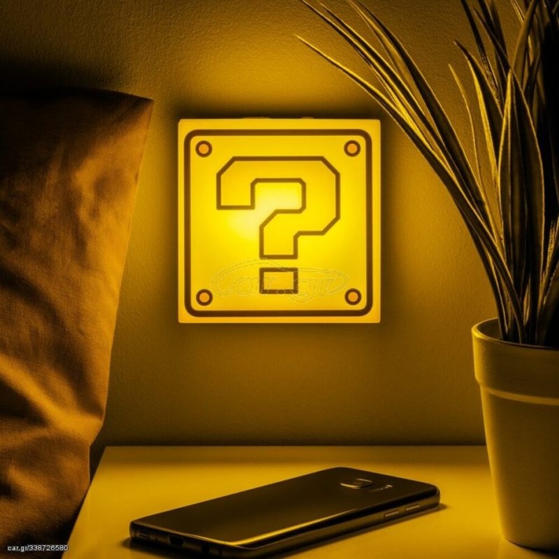 【Nintendo】Question Mark Brick Night Sensor Night Light/SUPER MARIO - Lighting - Plastic Yellow