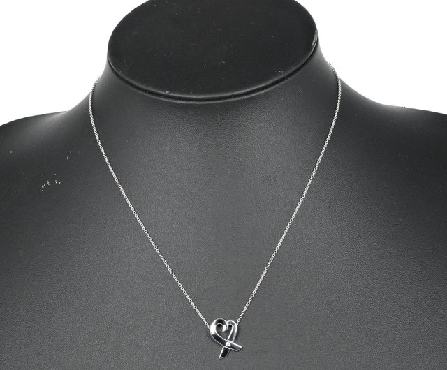 美品☆ティファニーラビングハート1Pダイヤネックレス　シルバー925 Tiffany & Co. - ティファニー ラビングハート ネックレス
