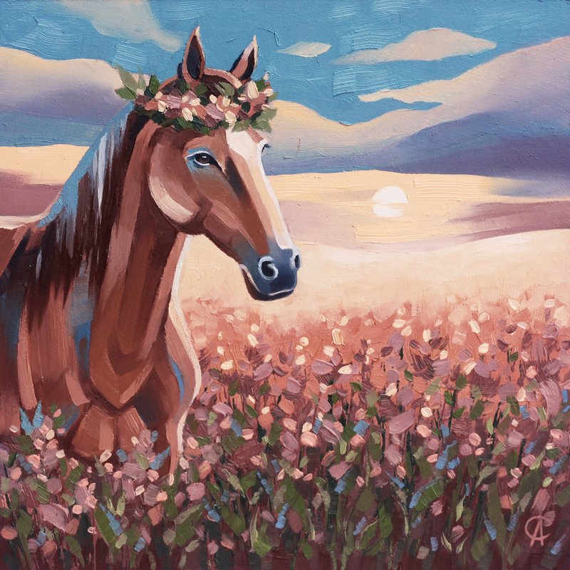 马画风景原始艺术动物艺术品农场墙装饰动物画. - 海報/掛畫/掛布 - 其他材質 粉紅色