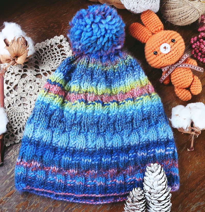 Handmade - Tiffany twist - wool wool cap - หมวก - ขนแกะ หลากหลายสี
