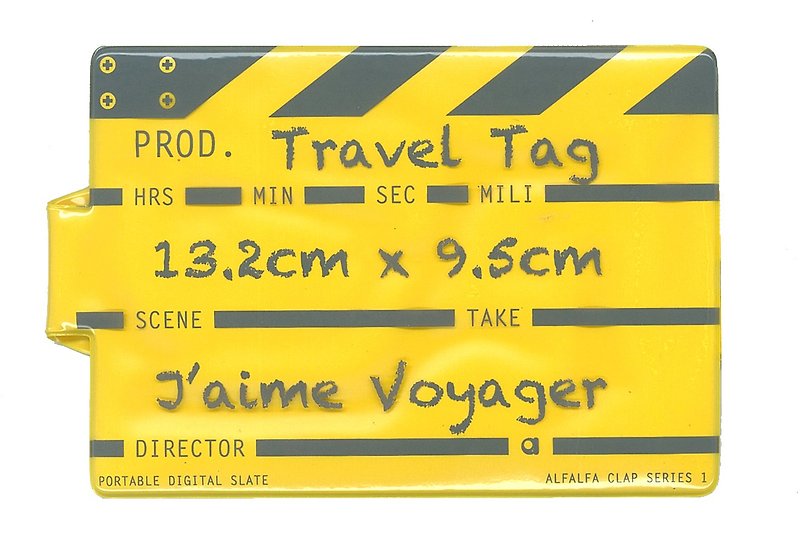 Director Clap Travel Tag - Yellow  - Luggage Tags - Plastic Yellow