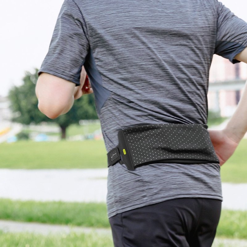 Bone / Running Belt Tie - Road Running Marathon Sports Phone Waist Bag - Phone Accessories - Silicone Black