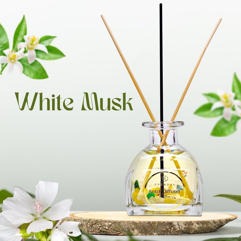 【Korea EVENDAY】Anti:B Healing Fragrance Essential Oil Diffuser Set - Charming White Musk - Fragrances - Glass White