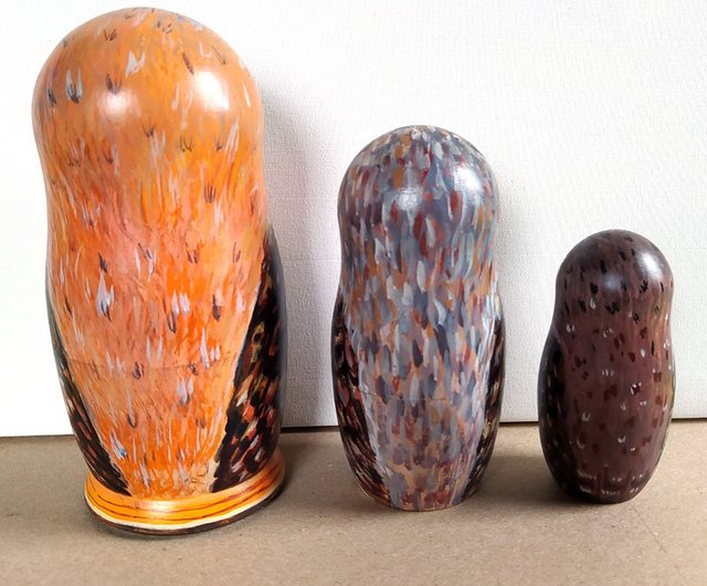 【難あり】英国作家もの マトリョーシカ ～ ふくろう梟フクロウ ～ Amazon.co.jp: フクロウ ふくろう 竹細工 マトリョーシカ 置物