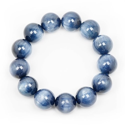 正佳珠寶 Gemsrich Jewelry 【正佳珠寶】藍晶石 頂級貓眼泛藍 16mm 藍晶石手珠