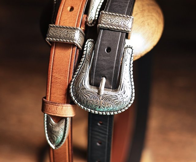 Men's Western Cowboy Leather Belt