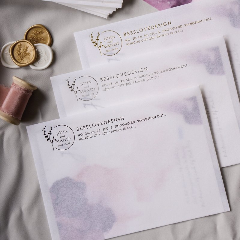 West 10K [semi-transparent sheepskin] envelope | wedding invitation envelope | plain blank envelope 20 into - Envelopes & Letter Paper - Paper 