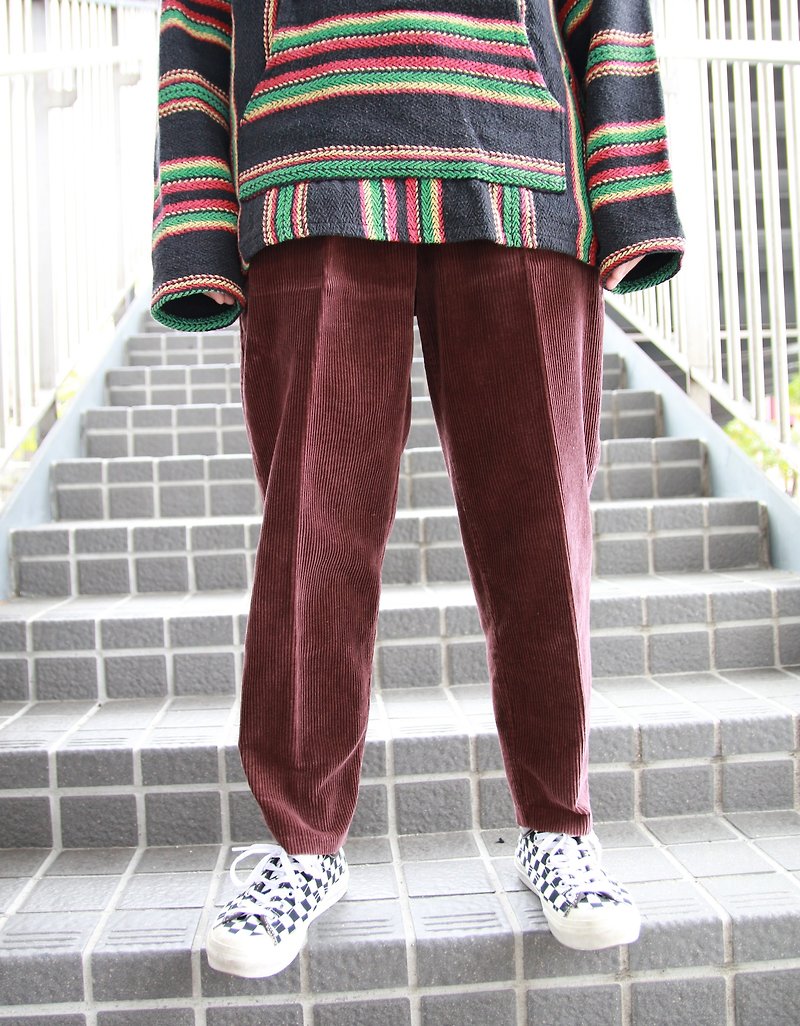 Back to Green:: Corduroy pants coffee wine red //vintage// - Men's Pants - Other Materials 