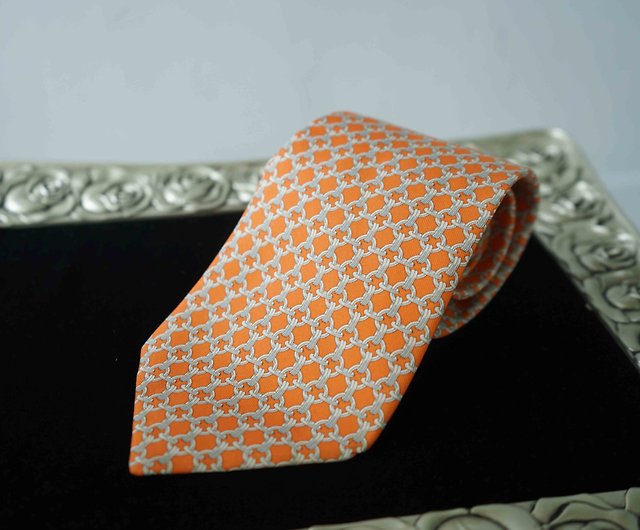 hermes ties orange