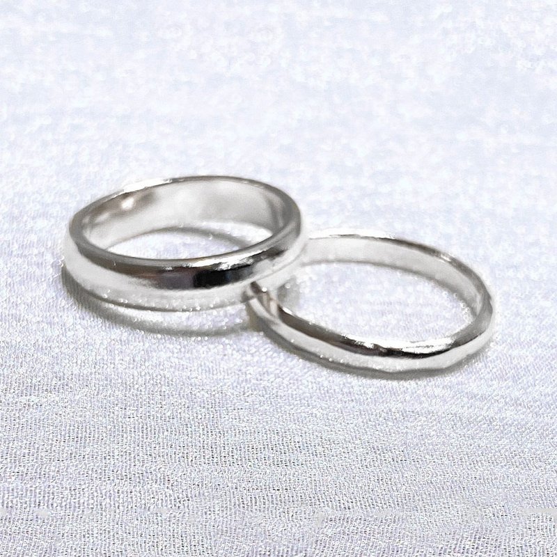 金工課程【鏡面圓弧銀戒】手作對戒/文化幣/外語教學可/1人可 - 金工/飾品 - 純銀 