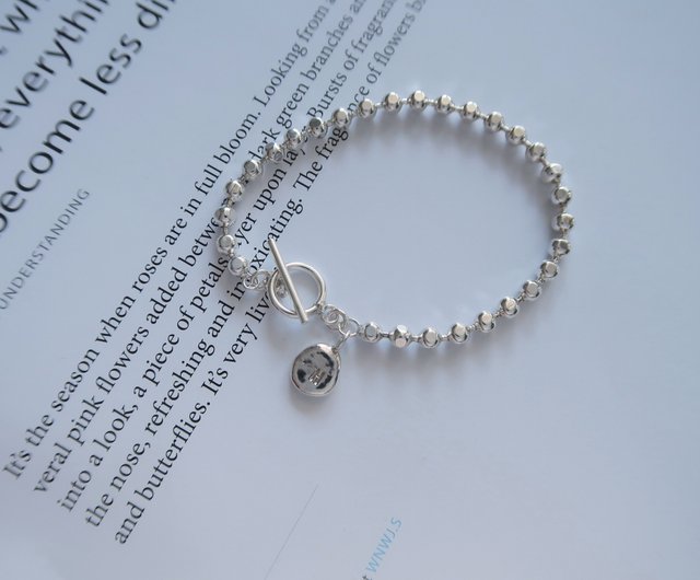 New 925 sterling silver square store ball bracelet