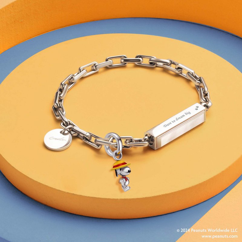 PEANUTS Customized Box Chain Bracelet (6 Colours) - สร้อยข้อมือ - โลหะ สีทอง